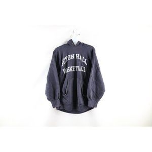 Vintage 80s Sand Knit S Thrashed Seton Hall University Basketball Hoodie USA
